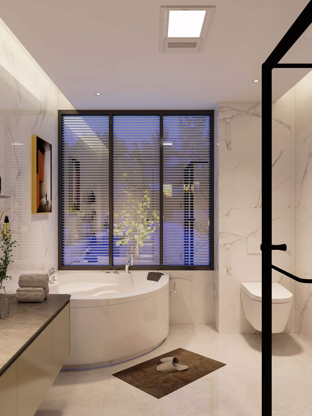 Realisation d une salle de bain chic