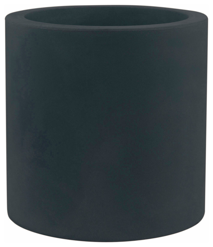 Studio Vondom Cylinder Planter 19.75"H Basic Anthracite