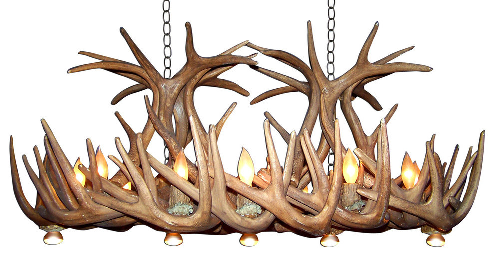 Reproduction Antler Whitetail Dining, Pool Table Chandelier Light, RL-28
