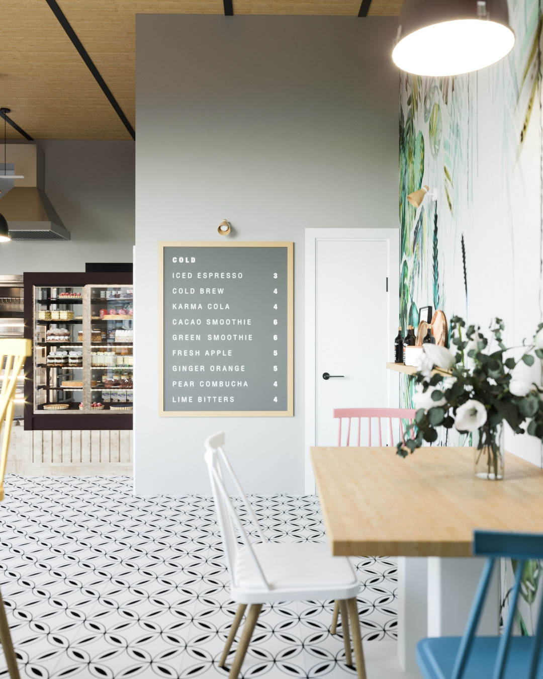 Кофейня Плюшки-Подружки в помещении нестандартной формы