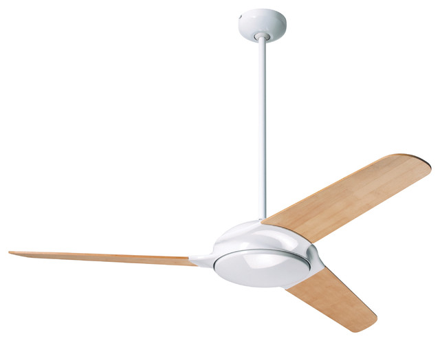 Modern Fan Company Flow Gloss White 52 Ceiling Fan Wall Control