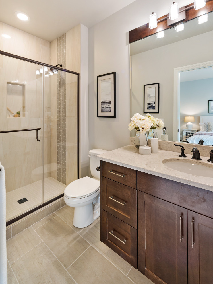 Transitional home design photo in Seattle