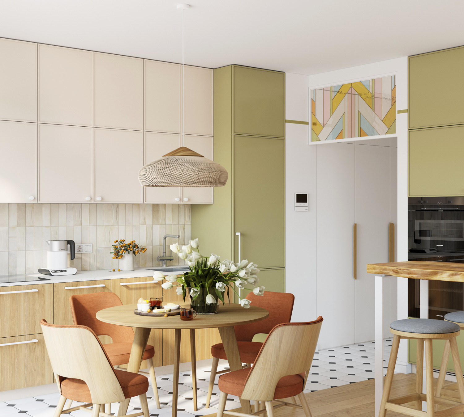 Кухня в светлых оттенках