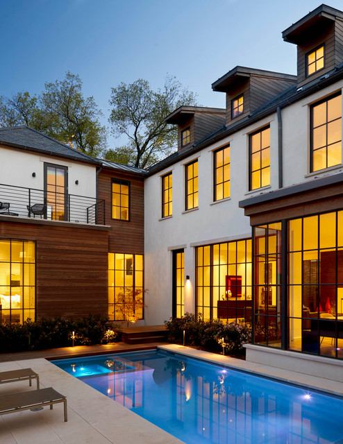 Transitional Pool clasico-renovado-piscina