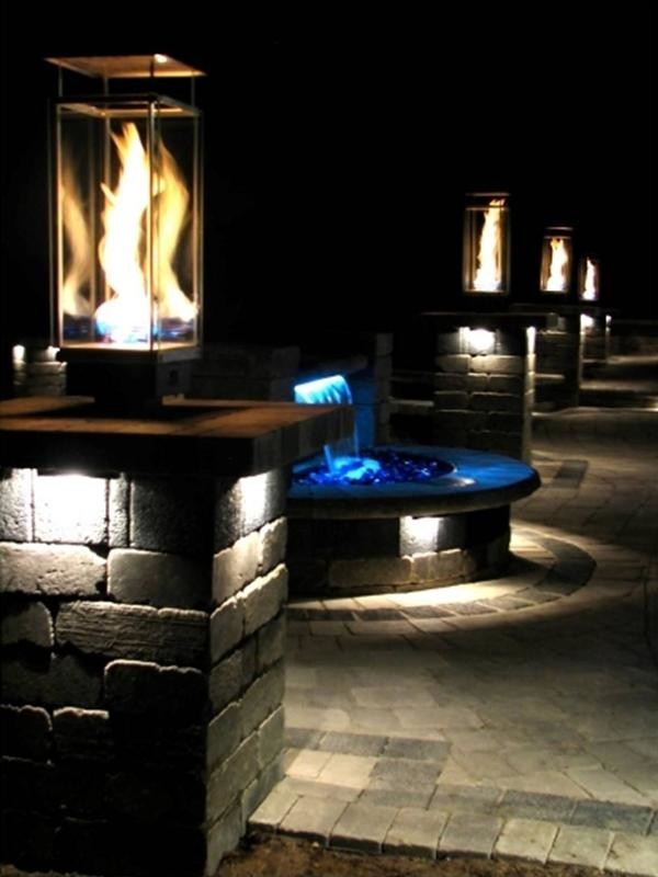 Deck - transitional backyard deck idea in Seattle with a fire pit and no cover