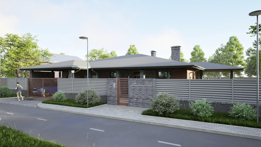 Индивидуальный жилой дом деревянной конструкции.