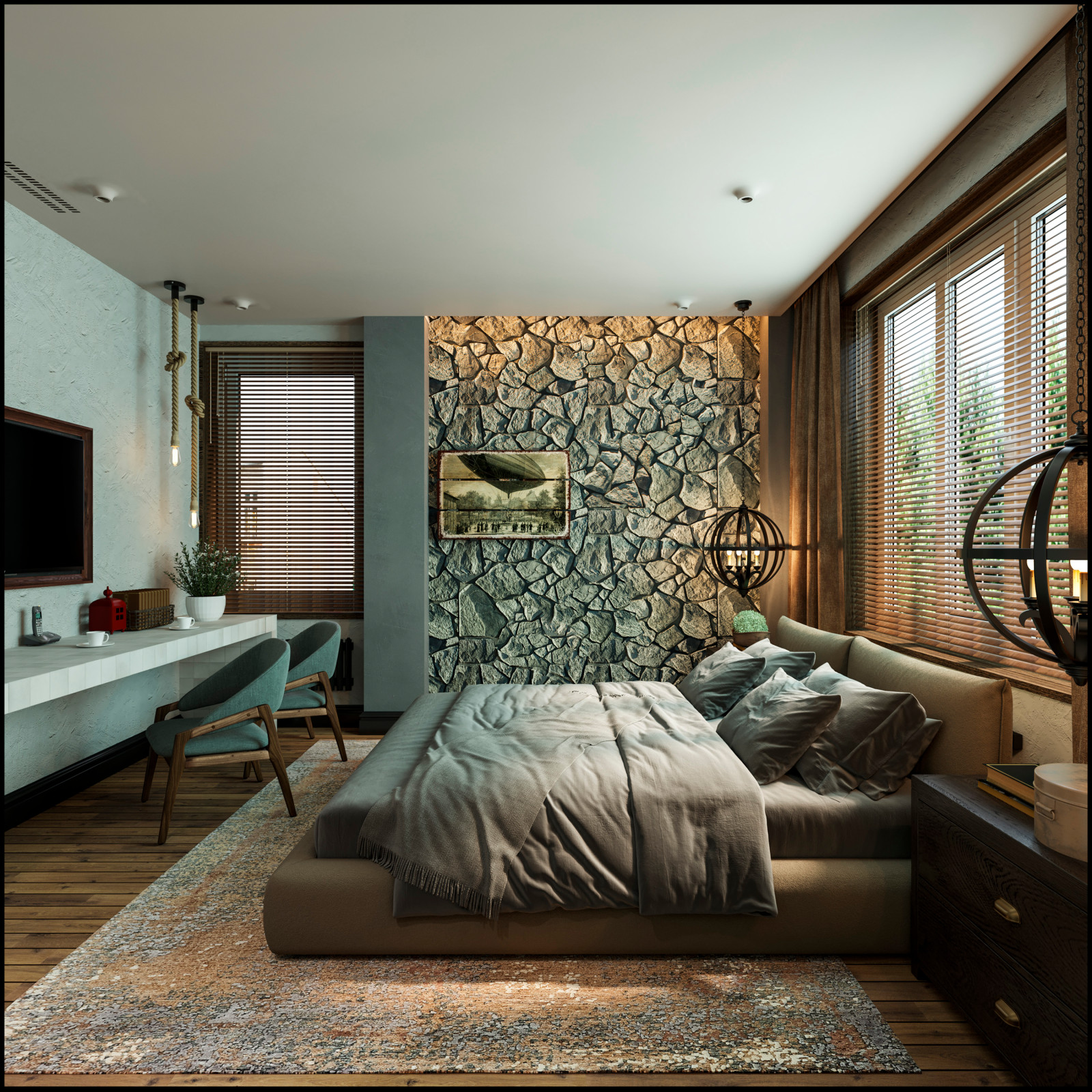 Дизайн апарт комплекса/гостиницы в стиле шале 250 м2