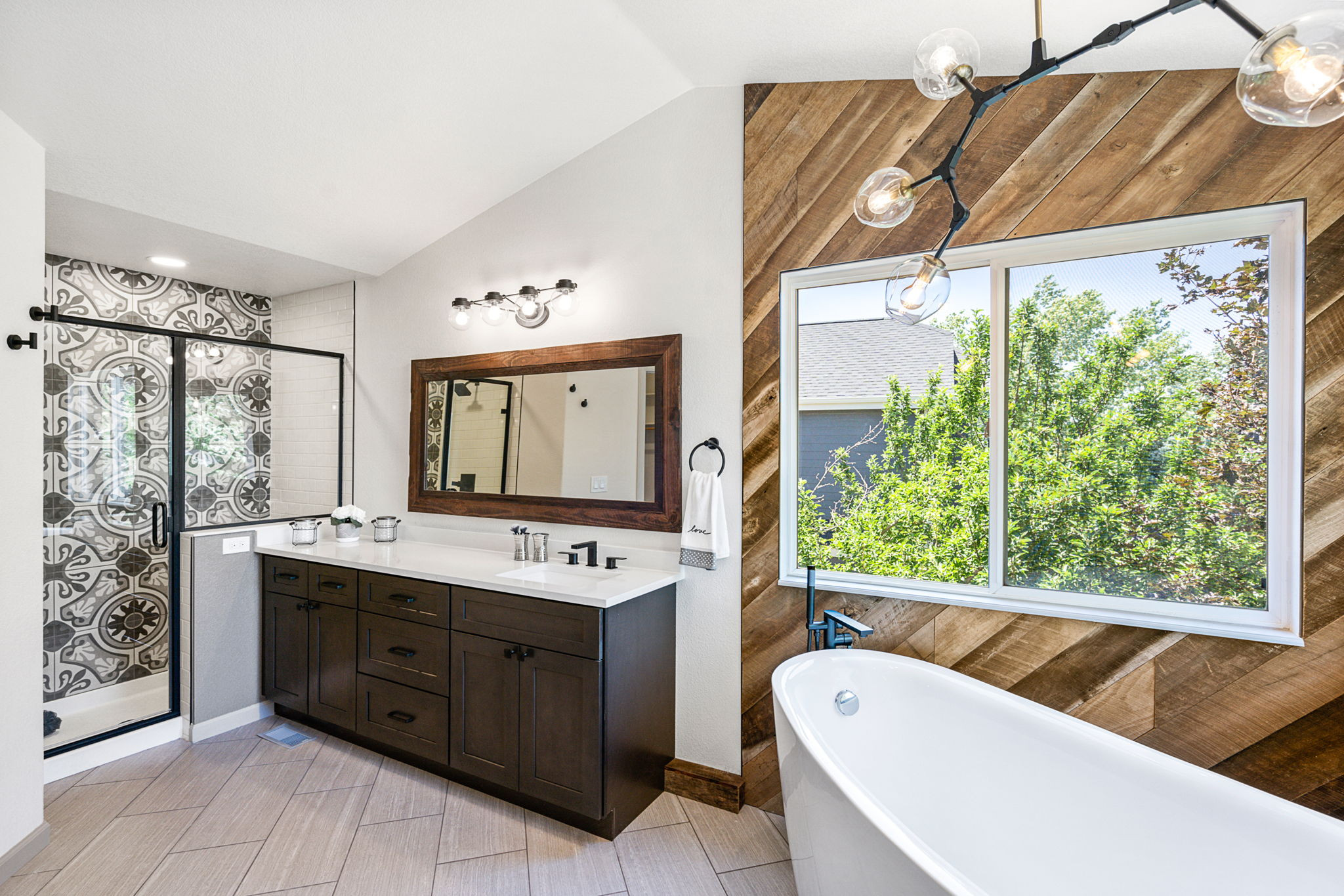 Example of a transitional bathroom design