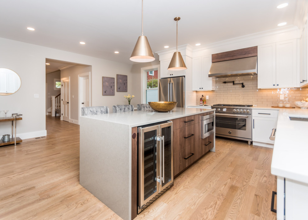 Transitional kitchen photo in Boston