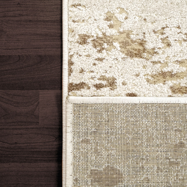 Dynamic Rugs Navi Frieze Area Rug, Beige/Taupe, 5.3x7.3' - Contemporary ...
