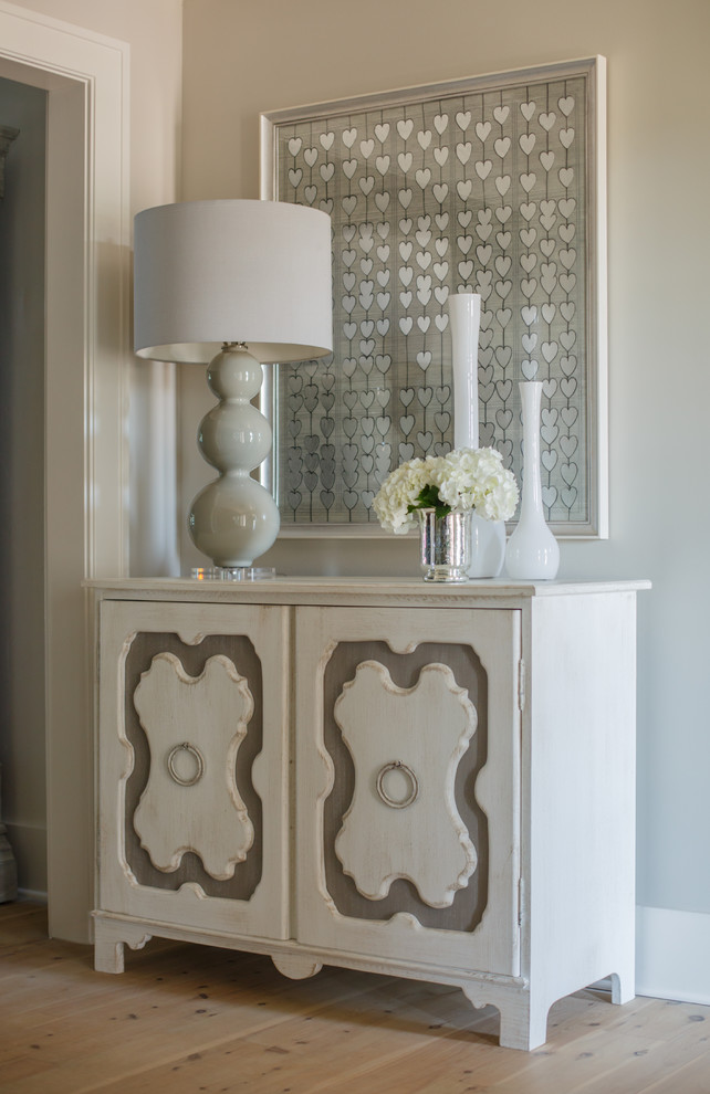 Mid-sized transitional gray floor foyer photo in Jacksonville