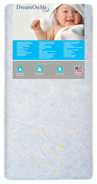 Dream On Me Star Bright Crib and Toddler 180 Coil Mattress