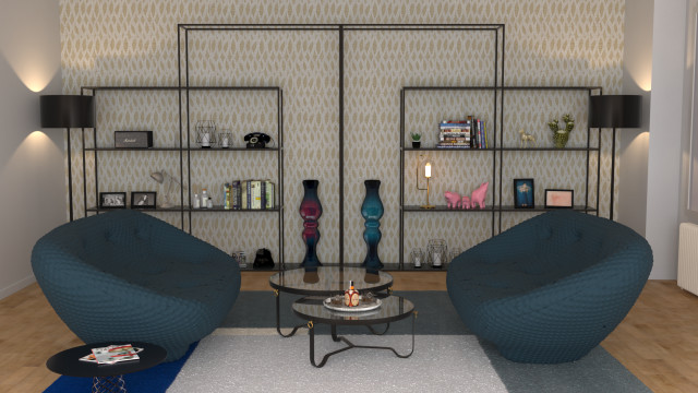 Salon contemporary-vardagsrum