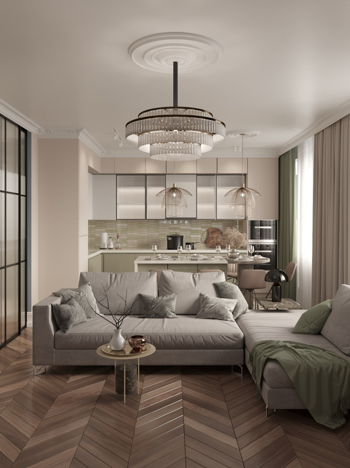 Современный  элегантный интерьер