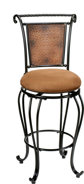 Hillsdale Milan 26" Swivel Seat Counter Stool in Copper