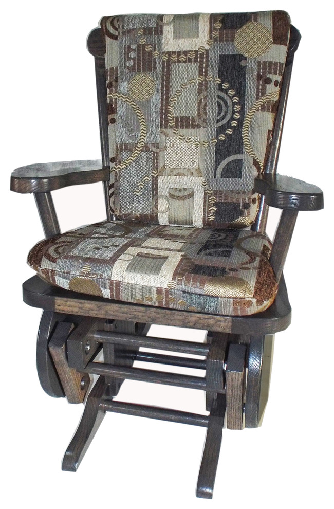 Amish Child Glider Rocker Oak Hardwood Upholstered Transitional