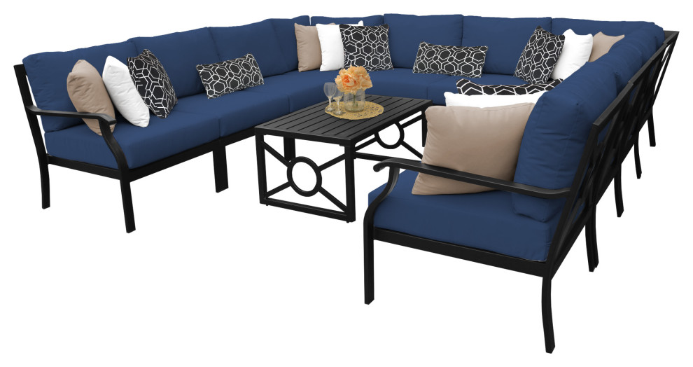 kathy ireland Madison Ave. 11 Piece Aluminum Patio Furniture Set 11a