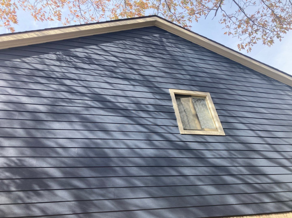 Exterior Upgrade with James Hardie Fiber Cement Soffit and Lap Siding ...