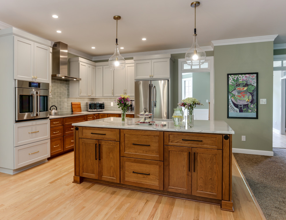 Inspiration for a transitional kitchen remodel in Raleigh