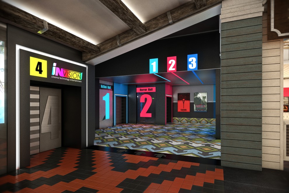 Дизайн-проект интерьера кинотеатра "АмбарСинема" г.Самара
