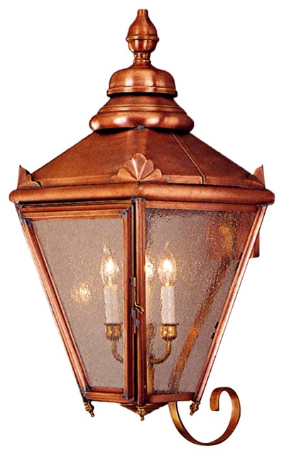 Hampton Copper Lantern Wall Light with Bracket