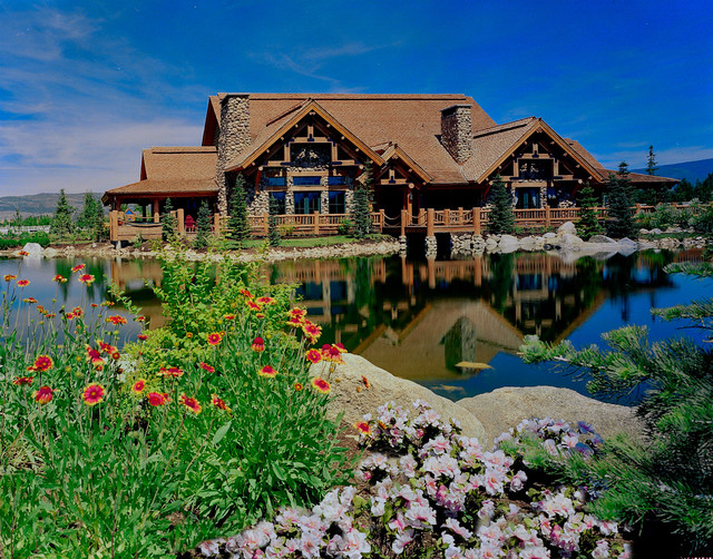 Heber City, Utah Family Home, with man made lake, Rustic Exterior