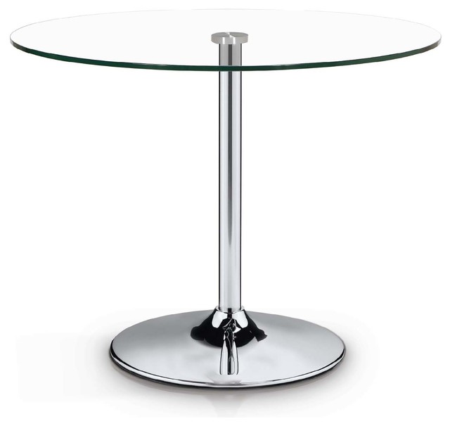 Round Glass Top Bistro Table, Round Glass Pub Table