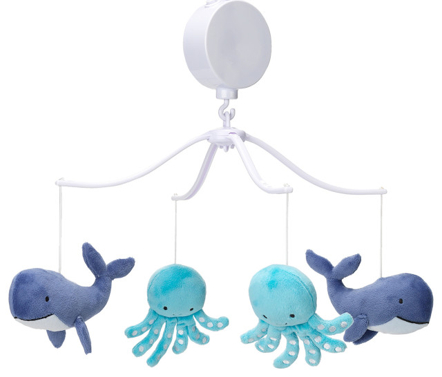 Bedtime Originals Whales Tale Blue Whale/Octopus Musical Baby Crib