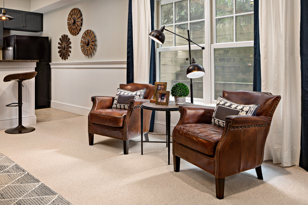 Example of a transitional basement design in DC Metro