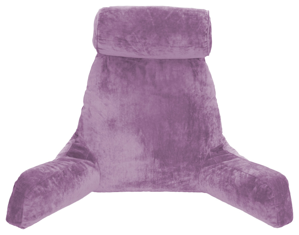 Husband Pillow Bedrest Reading & Support Bed Backrest With Arms, Light