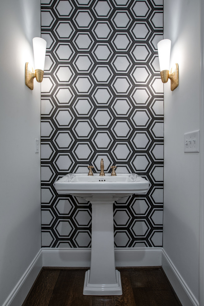 This is an example of a modern powder room in Nashville.