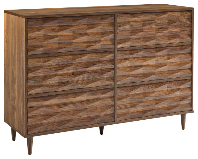 Vespera 6-Drawer Dresser, Walnut - Modern - Dressers - by First of a ...