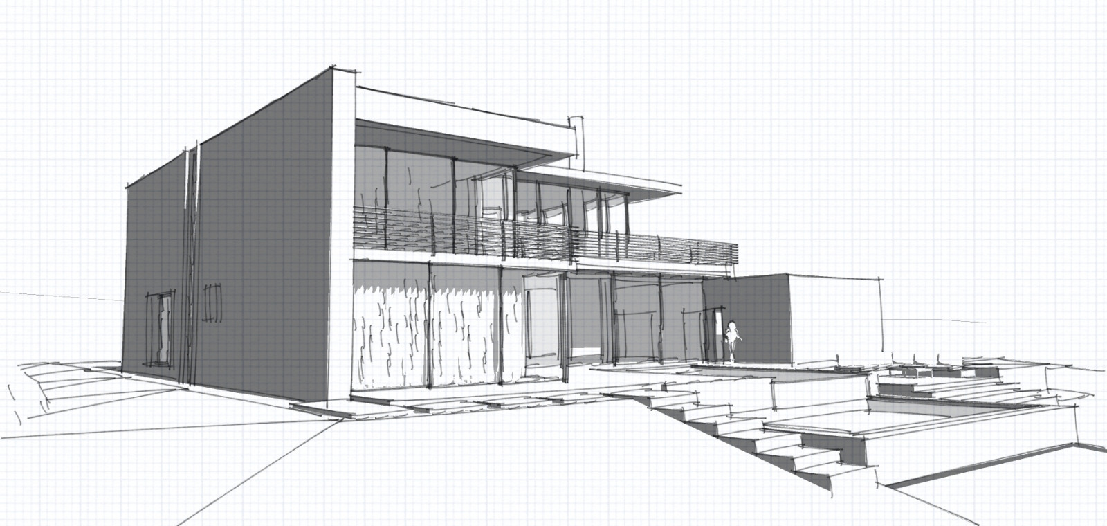 Эскиз индивидуального загородного дома