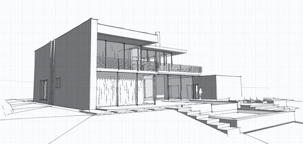 Эскиз индивидуального загородного дома