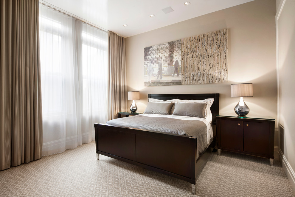 Inspiration for an expansive transitional master bedroom in New York.