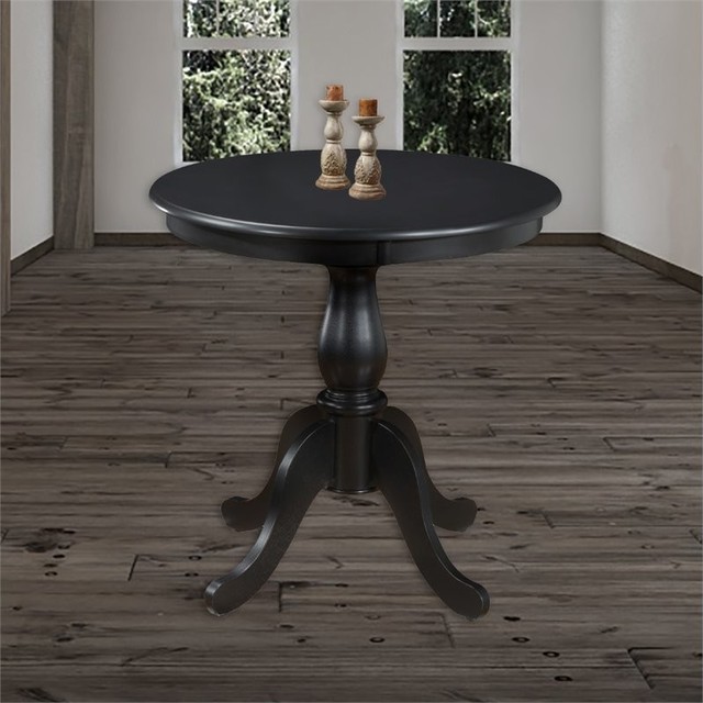 Ina Classics Portland 30 Round Pedestal Table Antique Black Ina Classics Portland 30 Round Pedestal Table Antique Black