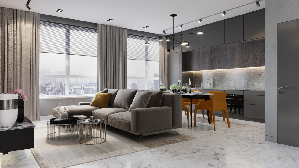 Гостиная в ЖК "Сердце Столицы"