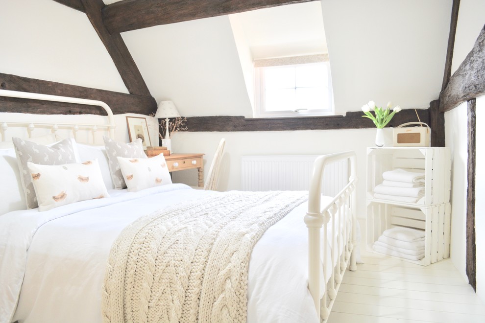 Inspiration for a small country guest bedroom in West Midlands.