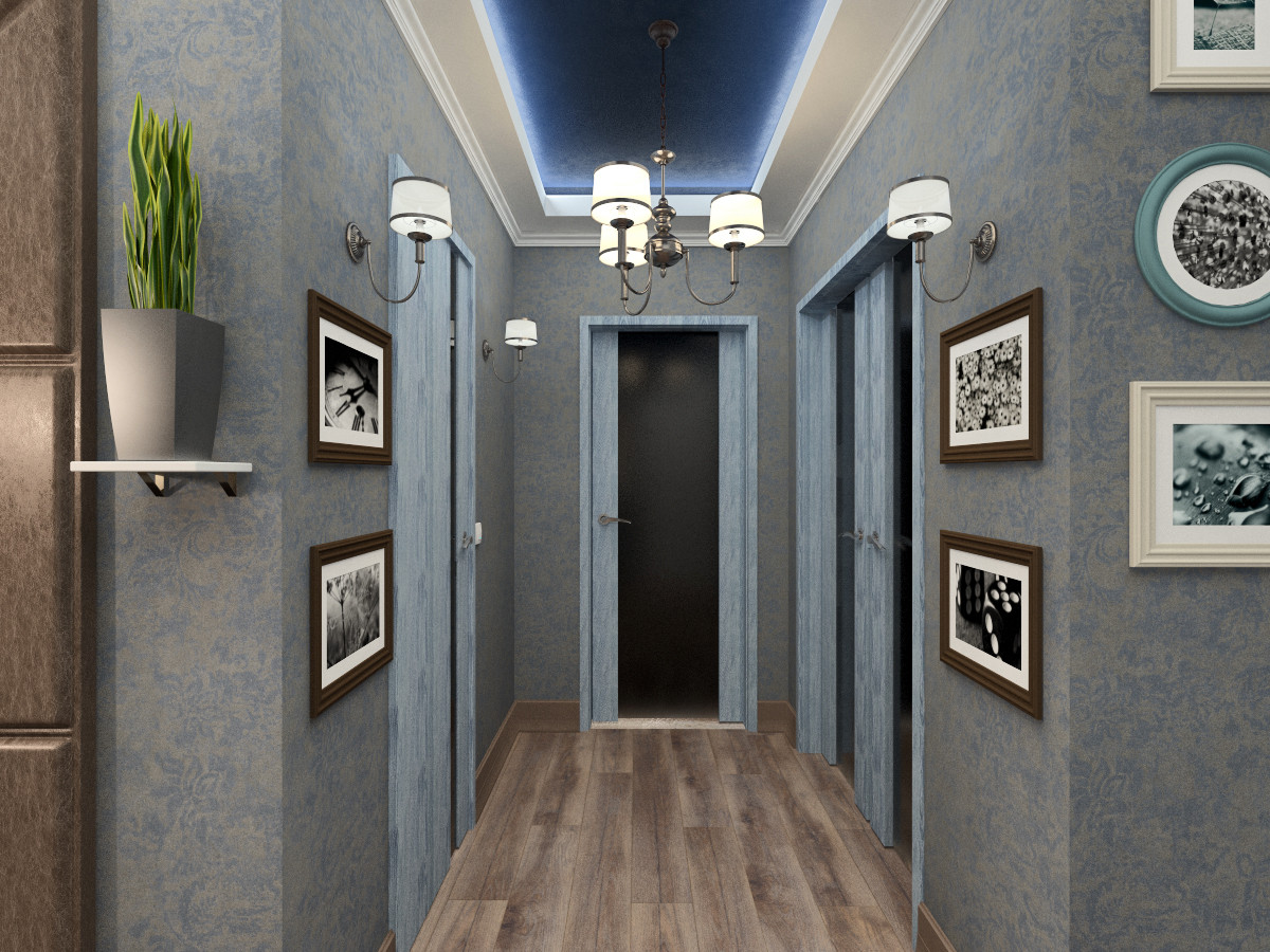 Дизайн интерьера однокомнатной квартиры.Современная класиика