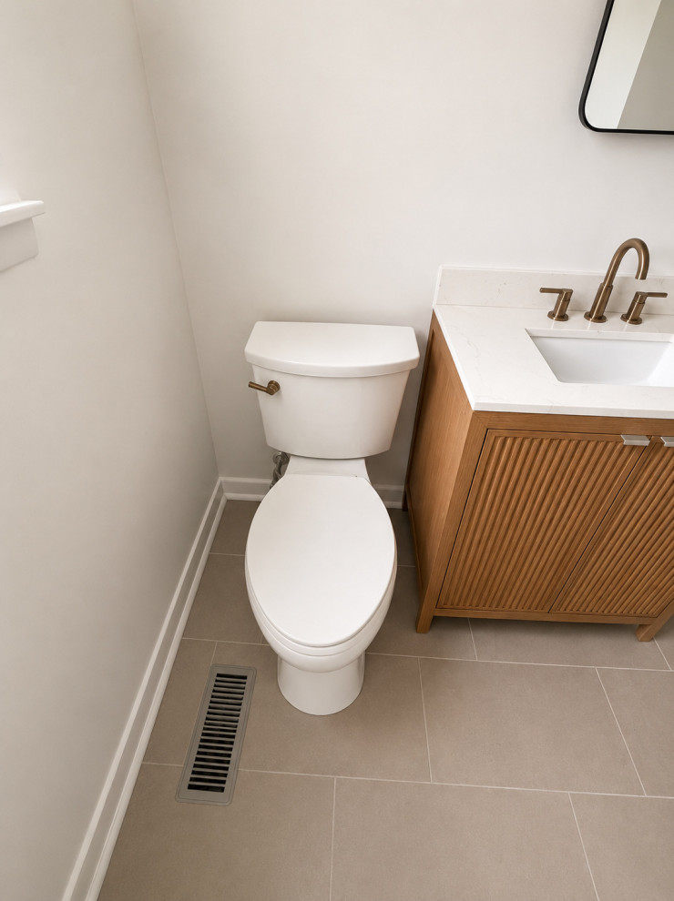Warm Modern Bathroom Remodel