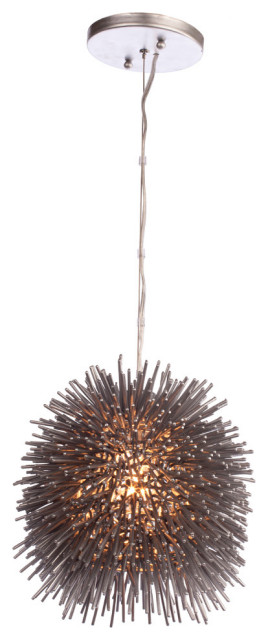 Varaluz 169M01CH Urchin 1-Light Mini Pendants, Painted Chrome