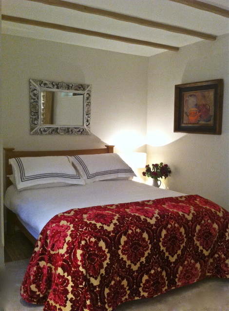 A moody guest bedroom eclectic-bedroom