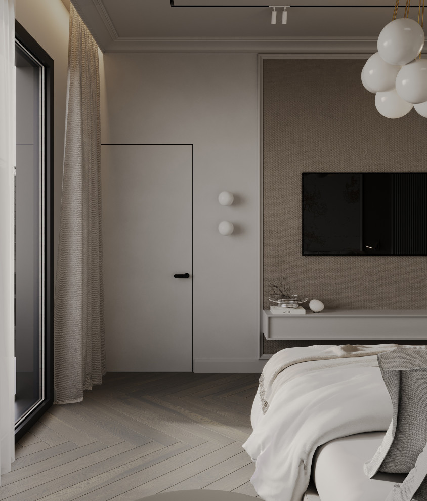 Утонченная минималистичная спальня