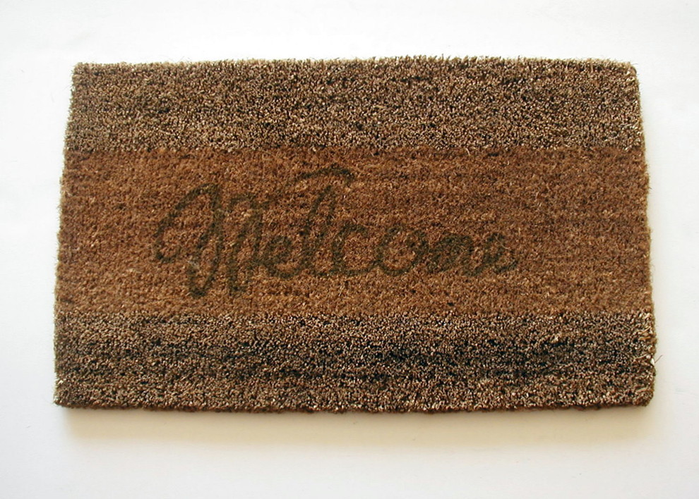 Welcome Seagrass Coco Doormat Traditional Doormats By Geo