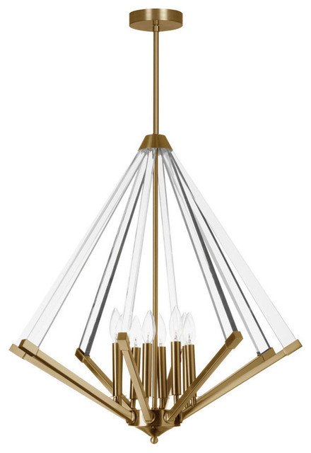 Altera 8-Light Chandelier With Acrylic Arms, Vintage Bronze