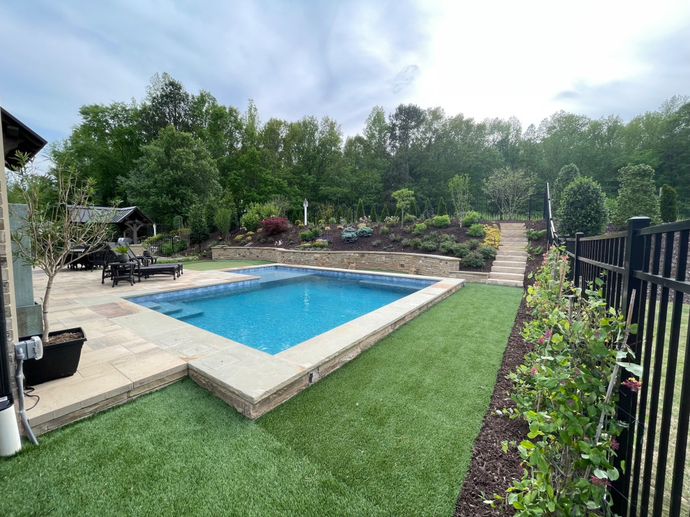 Transitional pool photo in Atlanta