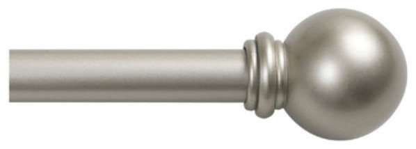 Kenney Kn71609 Chelsea Cafe Curtain Rod Champagne Silver 48 86