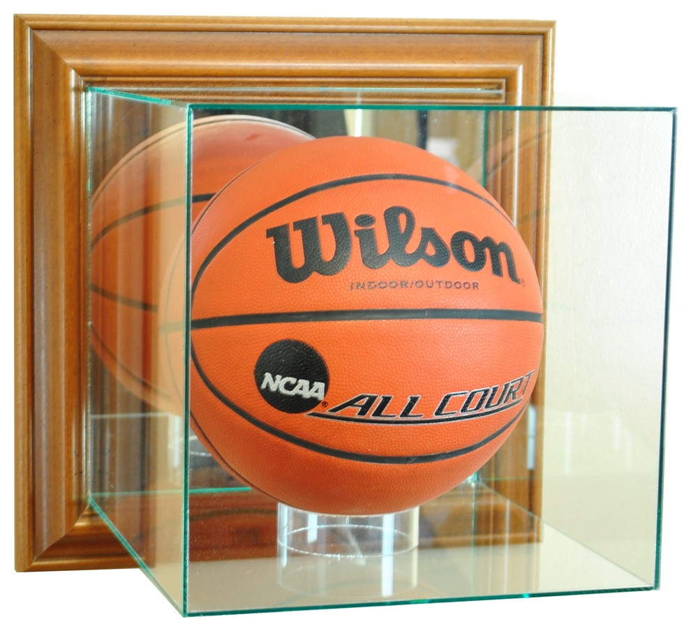 Wall Mounted Basketball Display Case Traditional Display And Wall