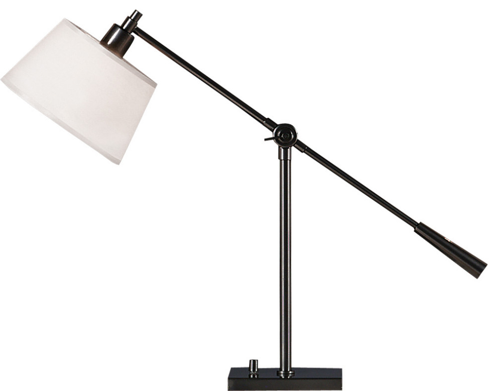 Real Simple Table Lamp, Gunmetal/Snowflake