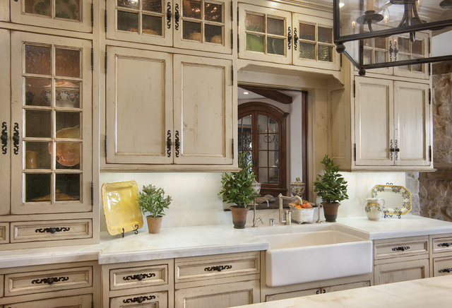 distressed kitchen cabinets